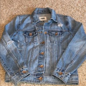 Old navy distressed denim jacket